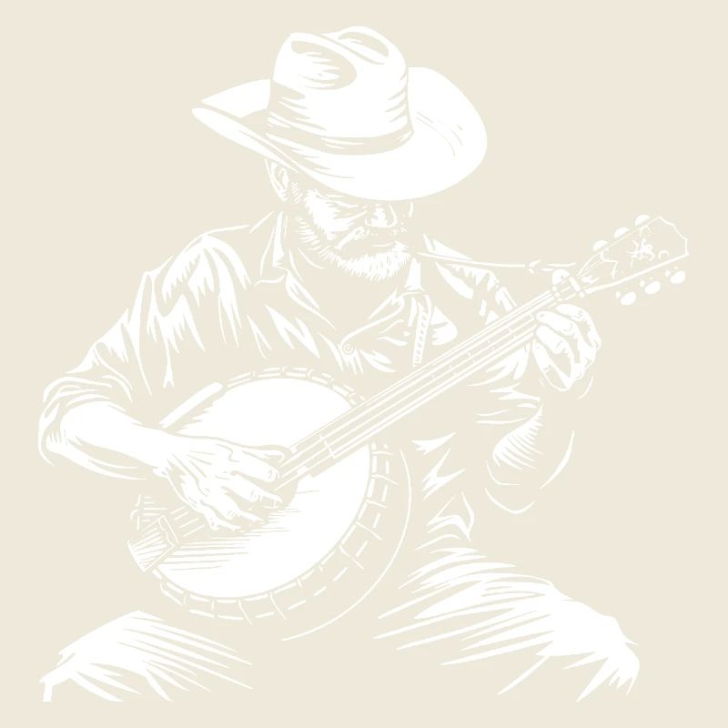 Old Banjo Player Sketch