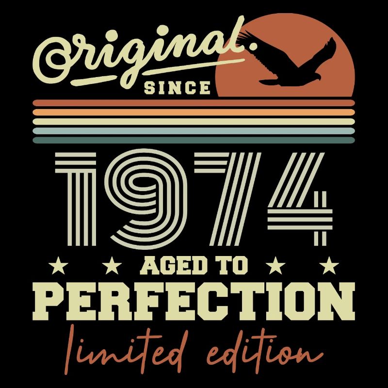 Original 1974 Geburtstagsgeschenk 1945 Retro 1974
