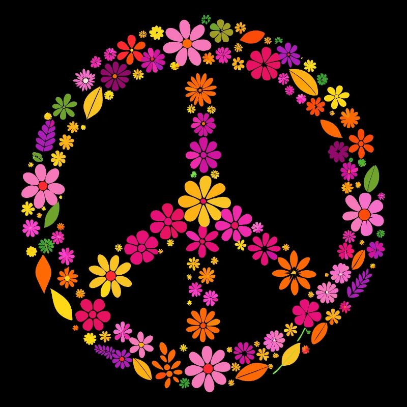 Peace, Blumenkranz, Peacezeichen, Geschenk