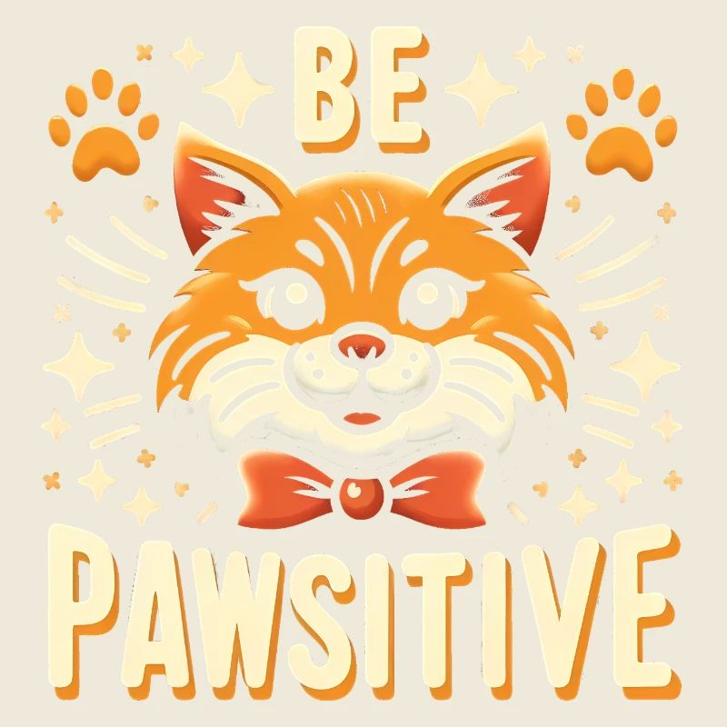 Be pawsitive süße Katze