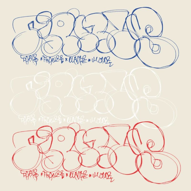 Graffiti Art Collage Print (Parisian Bubble Style