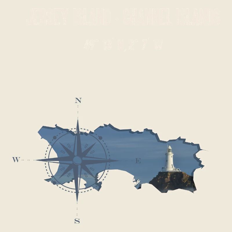 Jersey Island Map Lighthouse Coordinate
