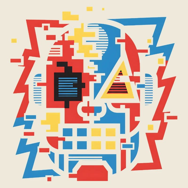 Abstract Glitch Face