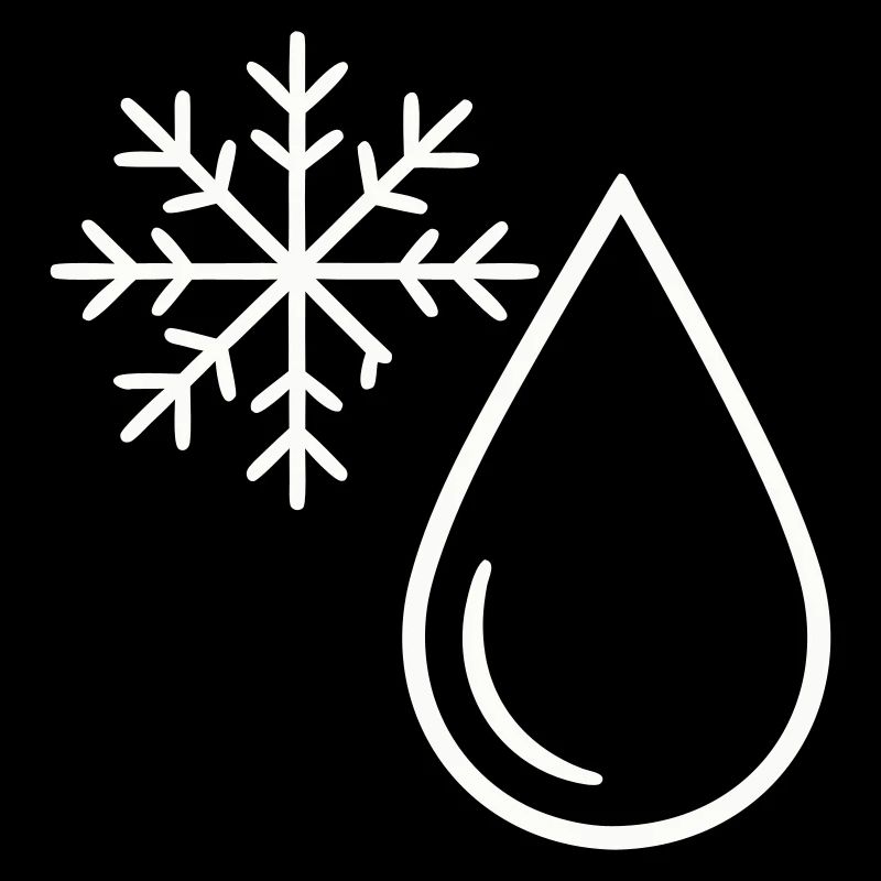 Neige et Goutte Minimaliste