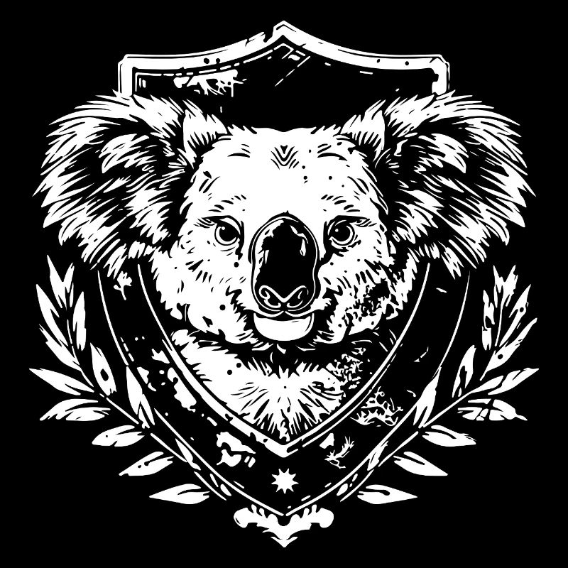 Koala Coat of Arms Seal Design