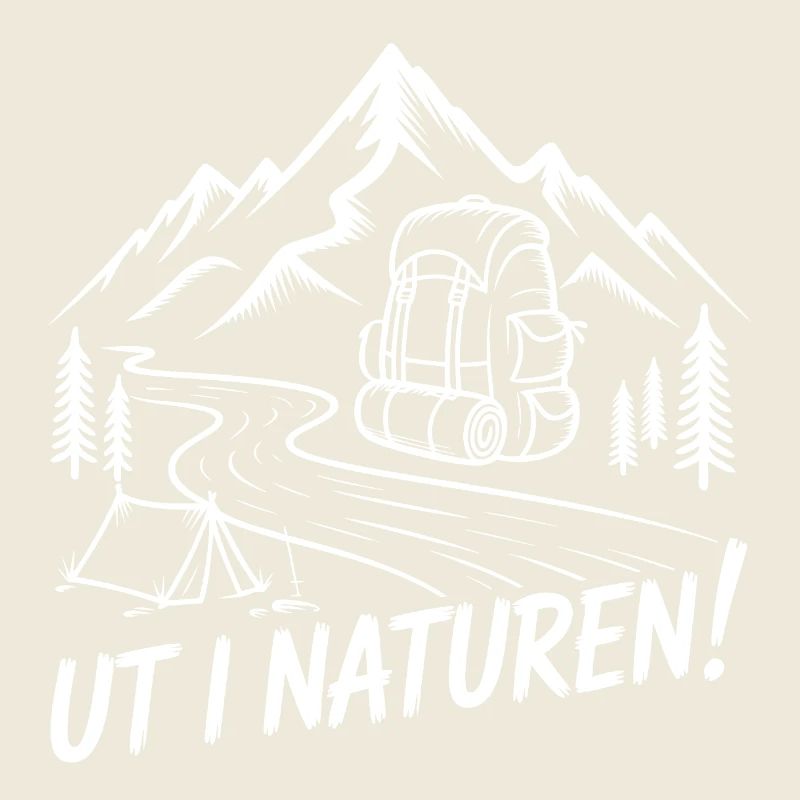 Hiking in nature with a backpack