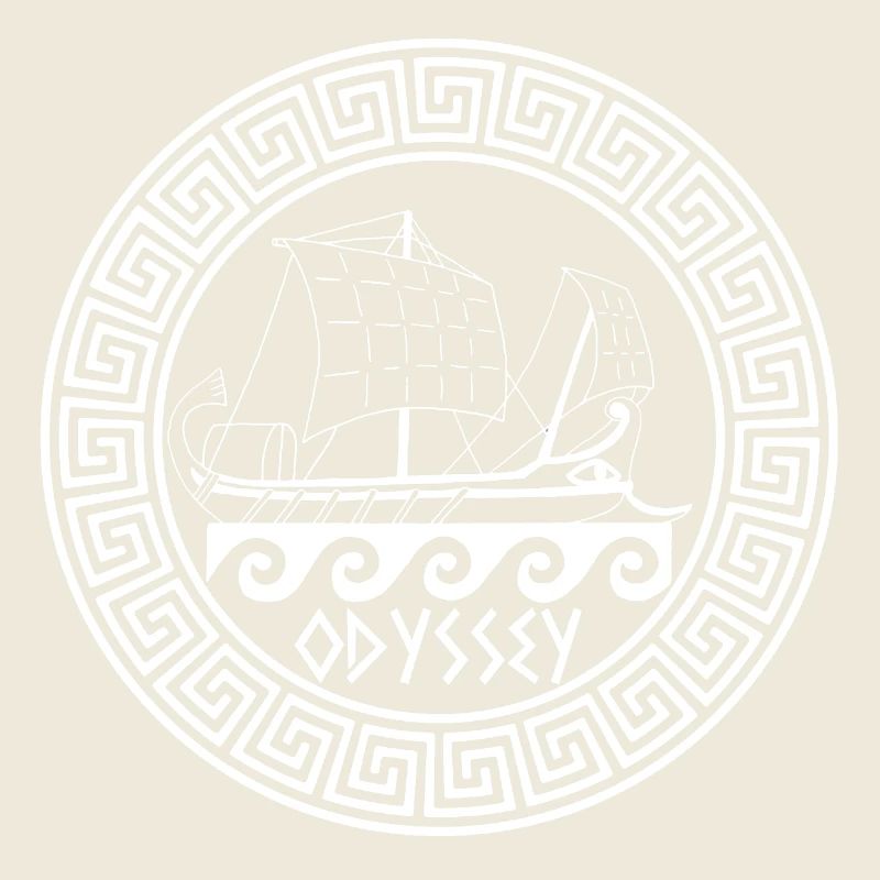 Symbol eines weißen griechischen Bootes