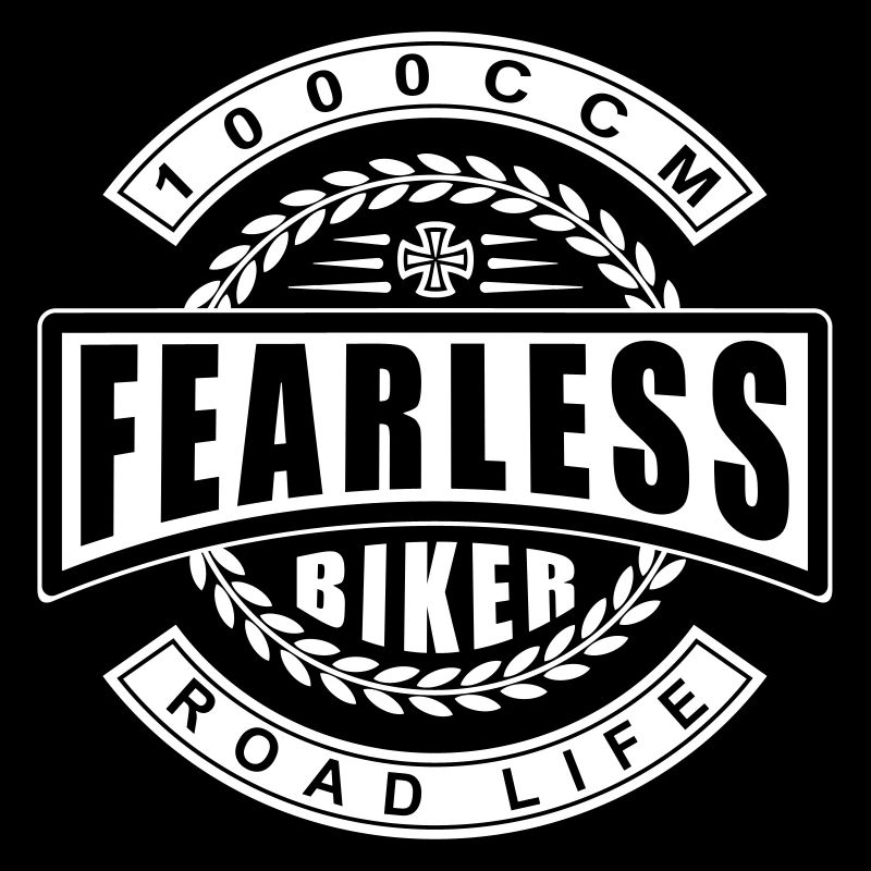 1000 ccm Road Life Fearless Biker - Rocker Patch