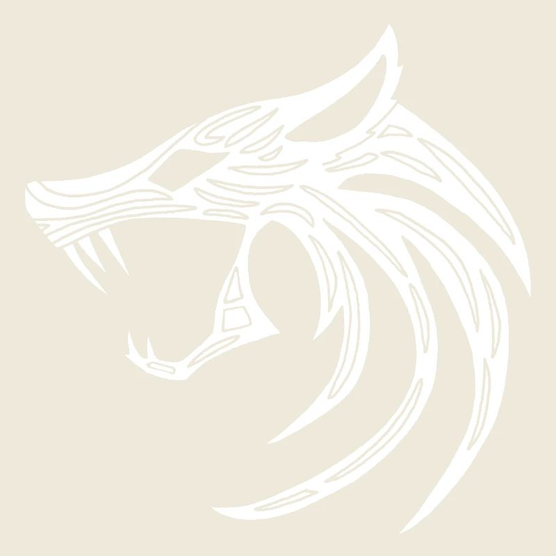 Weißer dämonischer Wolf