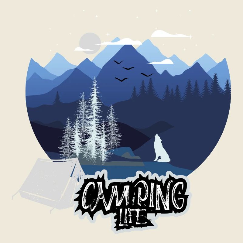 Camping Life Mountain Night