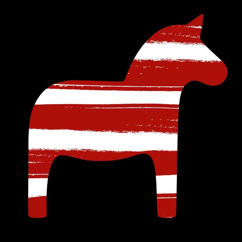 Dala Cheval Rayures Noël Scandinavie Décoration