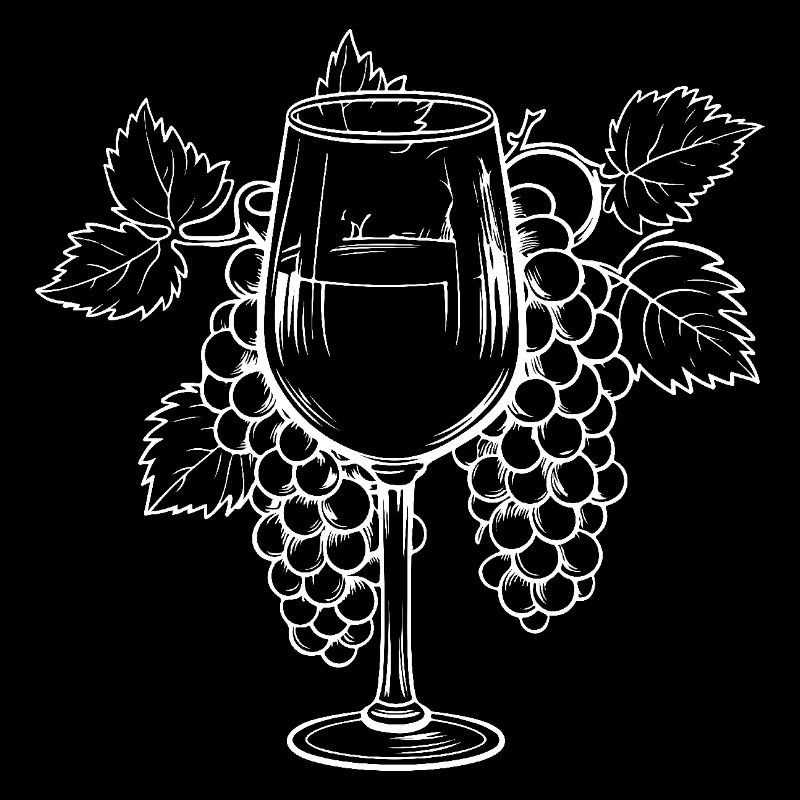 Verre à vin Raisins Vin