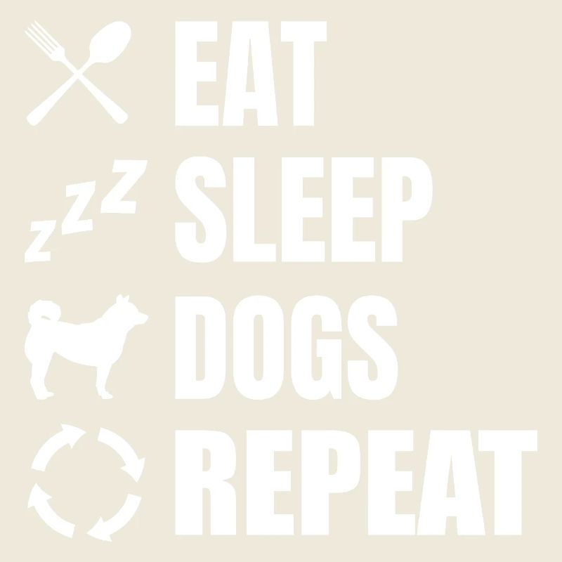 Manger dormir chiens répéter