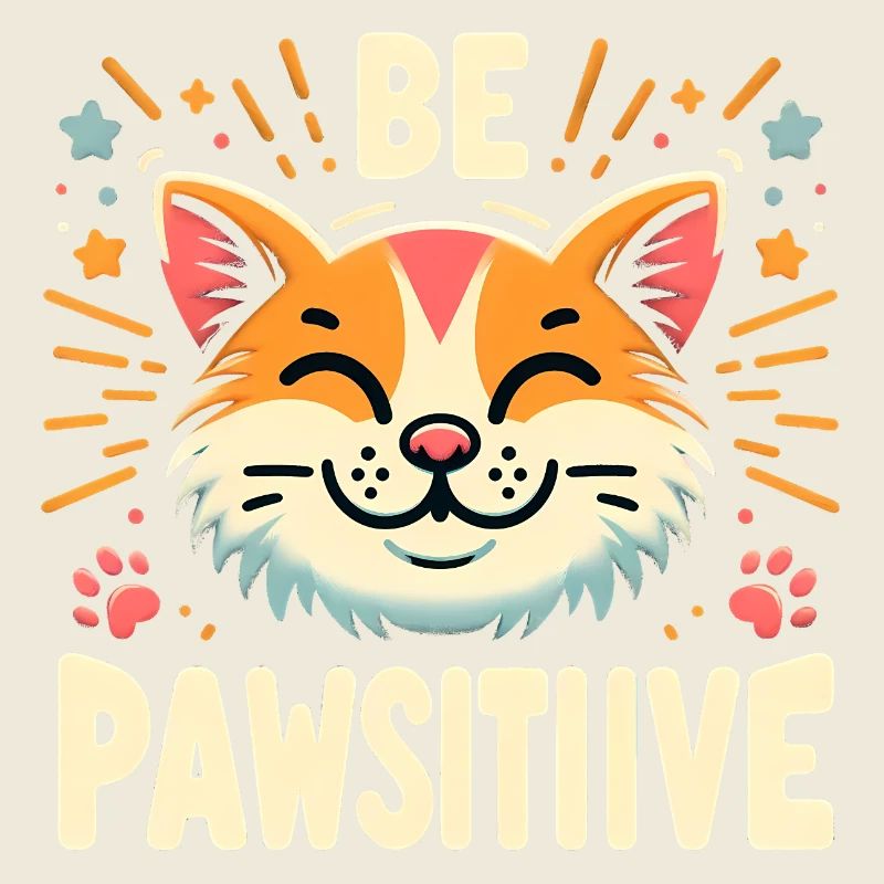 Be pawsitive cute cat