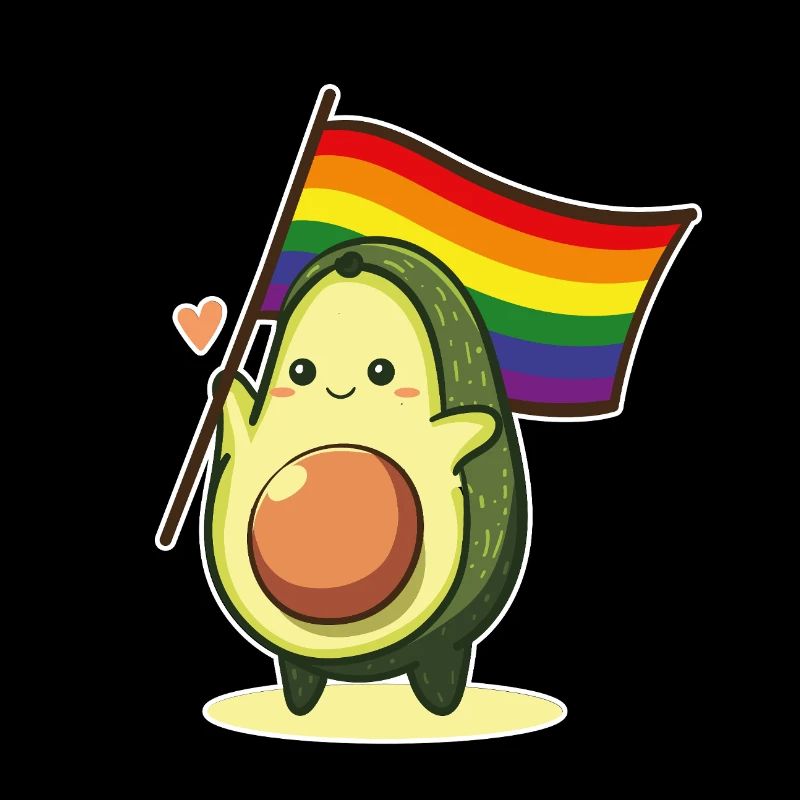 Avocado Regenbogen Flagge LGBT Queer CSD Pride