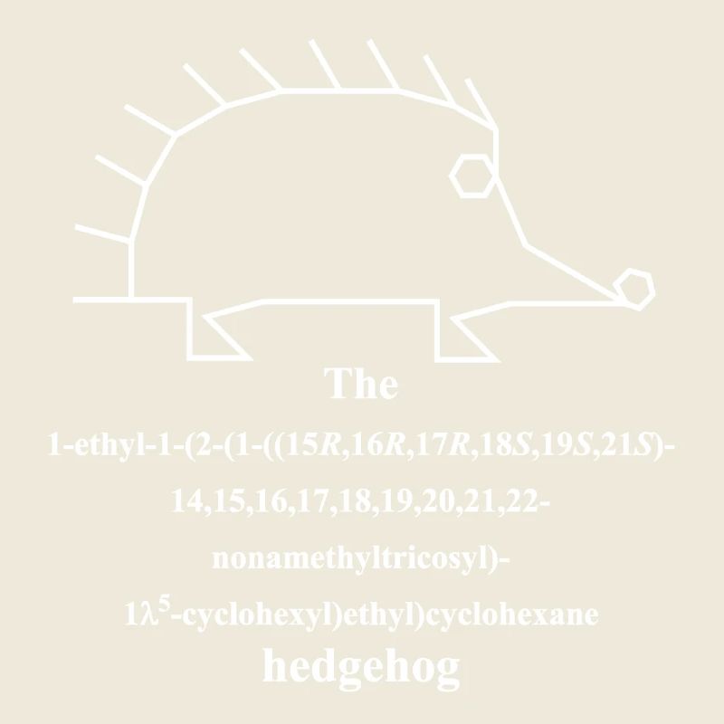 Molécule de hérisson - Nomenclature IUPAC Blague -w