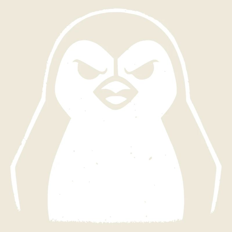 penguin stencil grunge minimalist-vector Linux