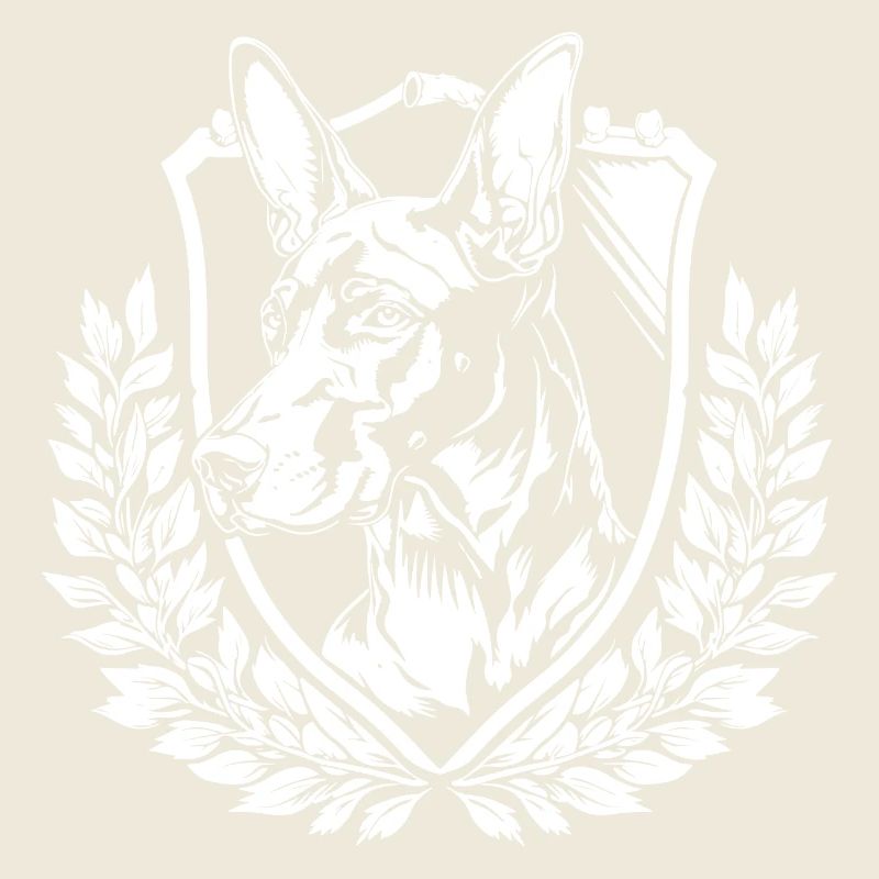 Bouclier de doberman avec laurier