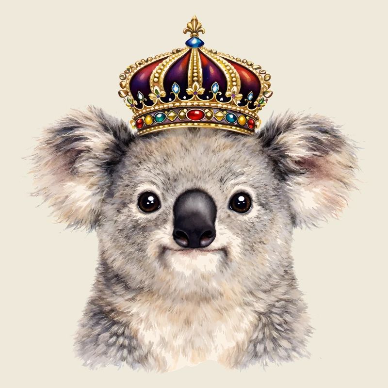 Koala royal avec couronne