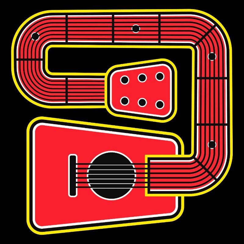 Rote Abstract Shape Gitarre