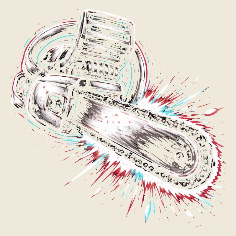 Chainsaw Tool Lumberjack Design