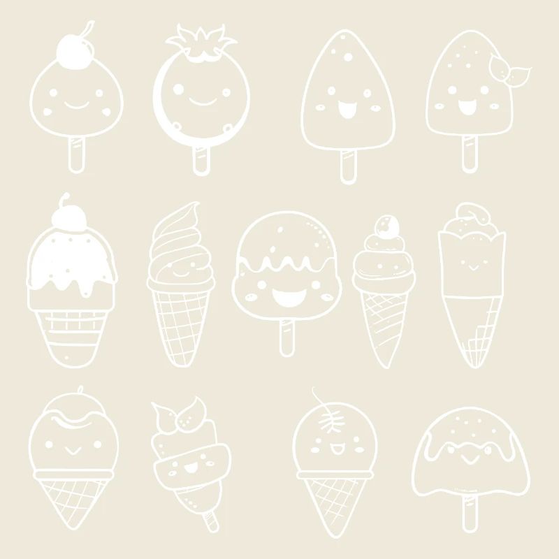 Variété de glaces Look comique