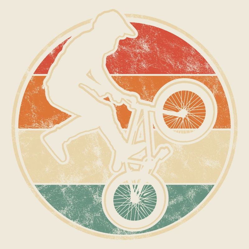 Graphisme de figures BMX biker dans le style vintage