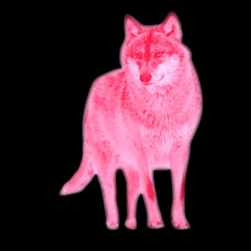 wolf canis lupus wulf alphatier pink