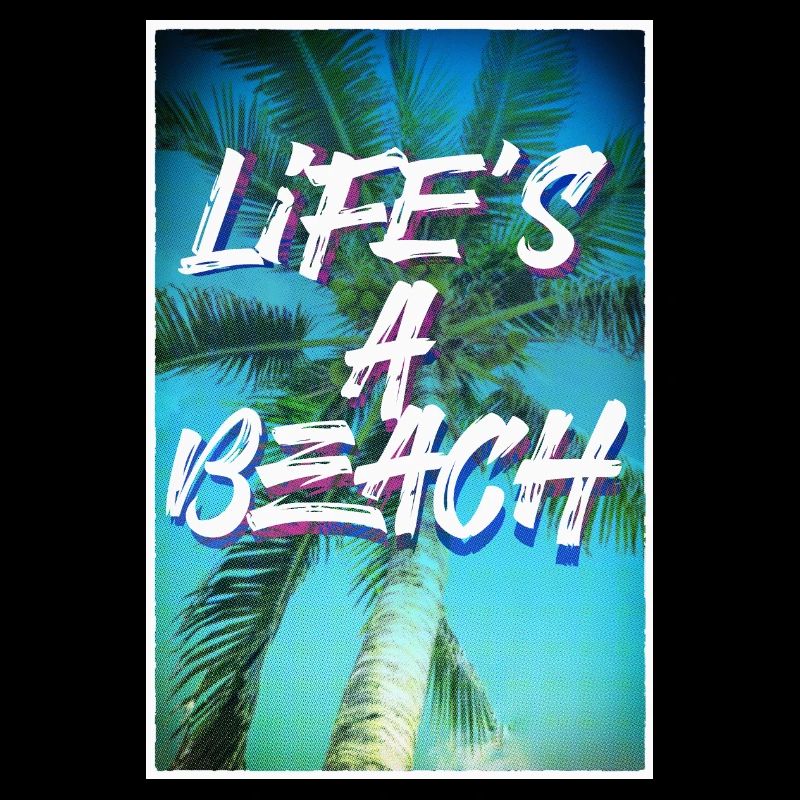 La vie est un portrait d'affiche de plage