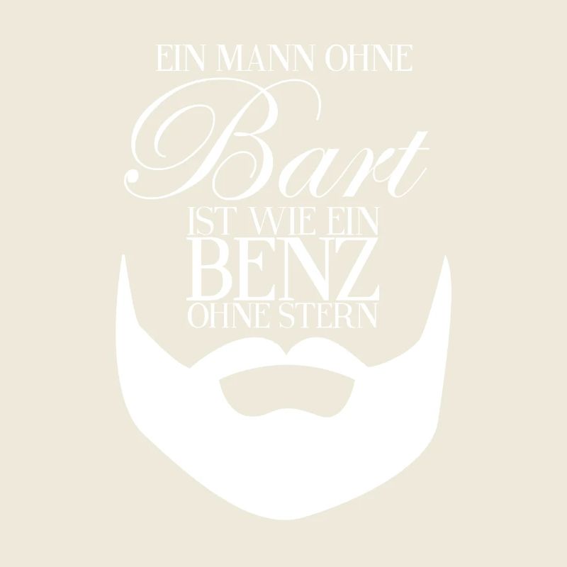 Mann ohne Bart - Nein! - Bart Spruch Geschenk