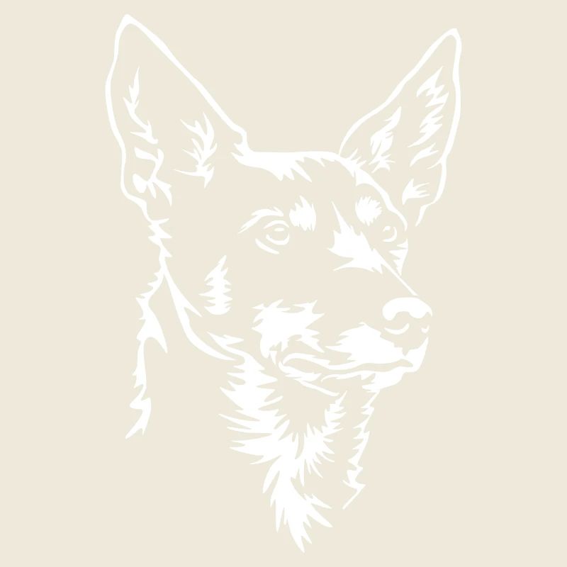 Tête de Kelpie australienne "Black Edition"
