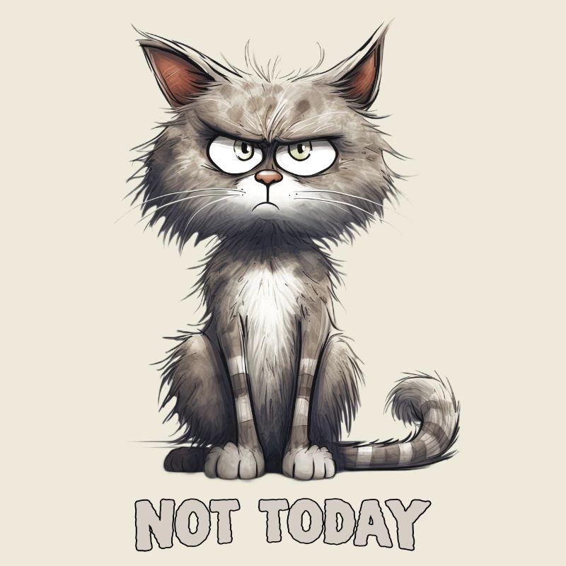 Angry Cat Cat Not Today