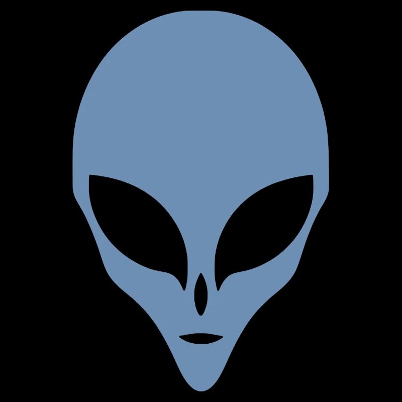 Alien Silhouette Head Face