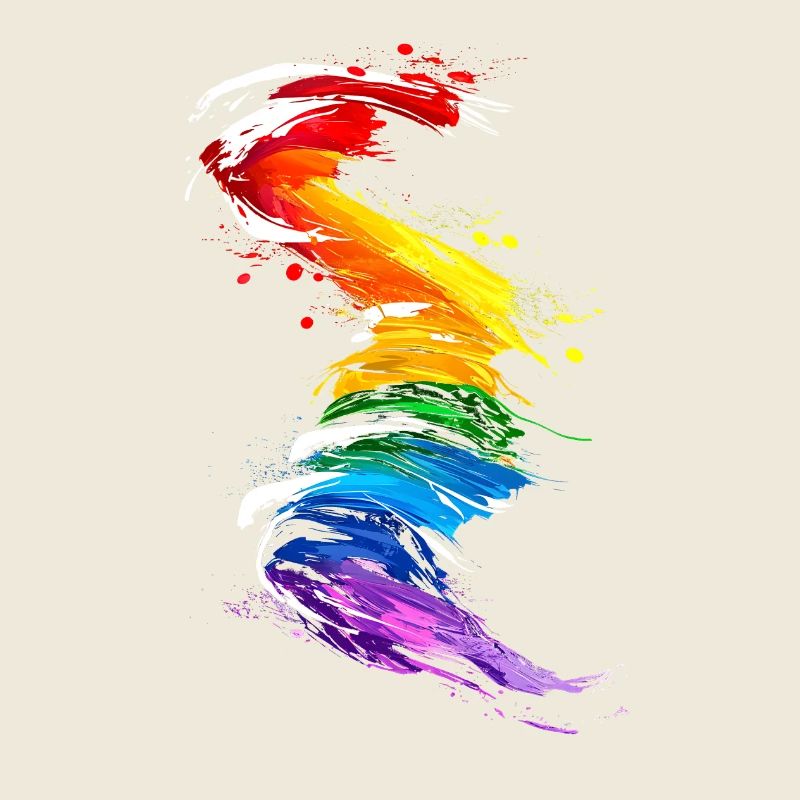 Abstract Rainbow Pride Tornado Design - Vibrant