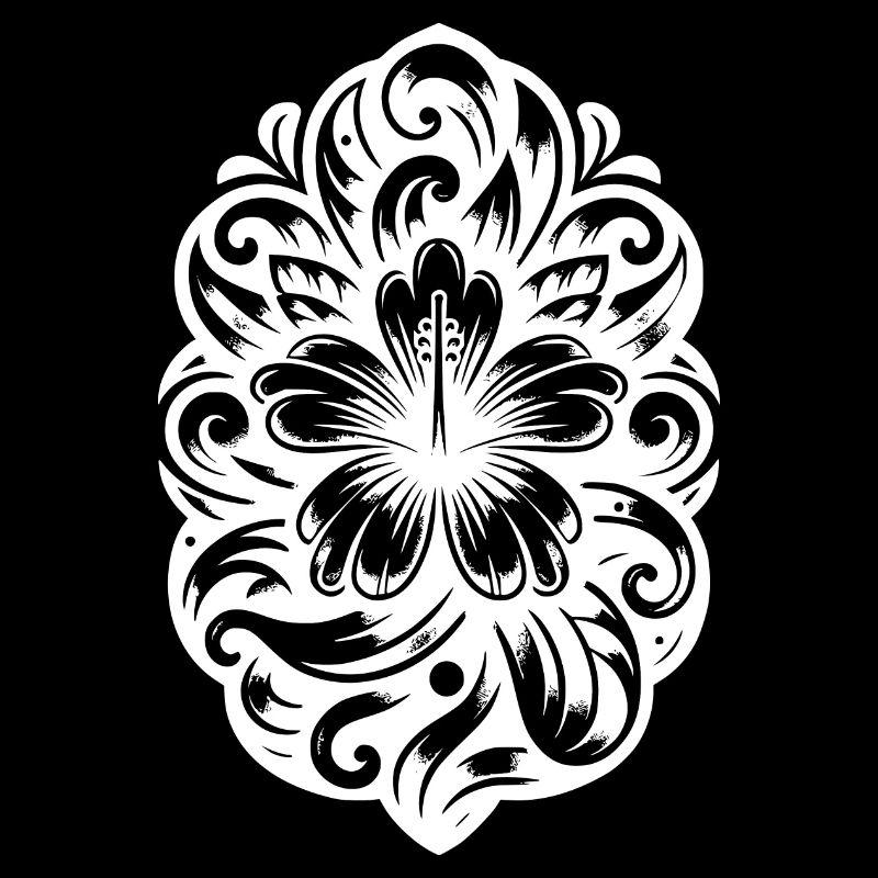 Tatouage Hibiscus Fleur Tropicale