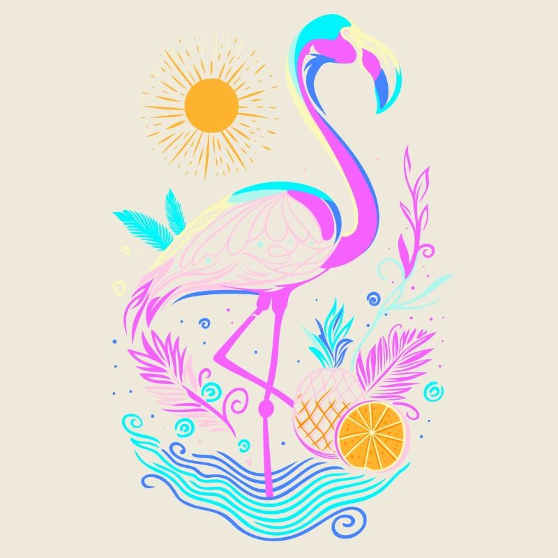 Flamingo Ananas Früchte