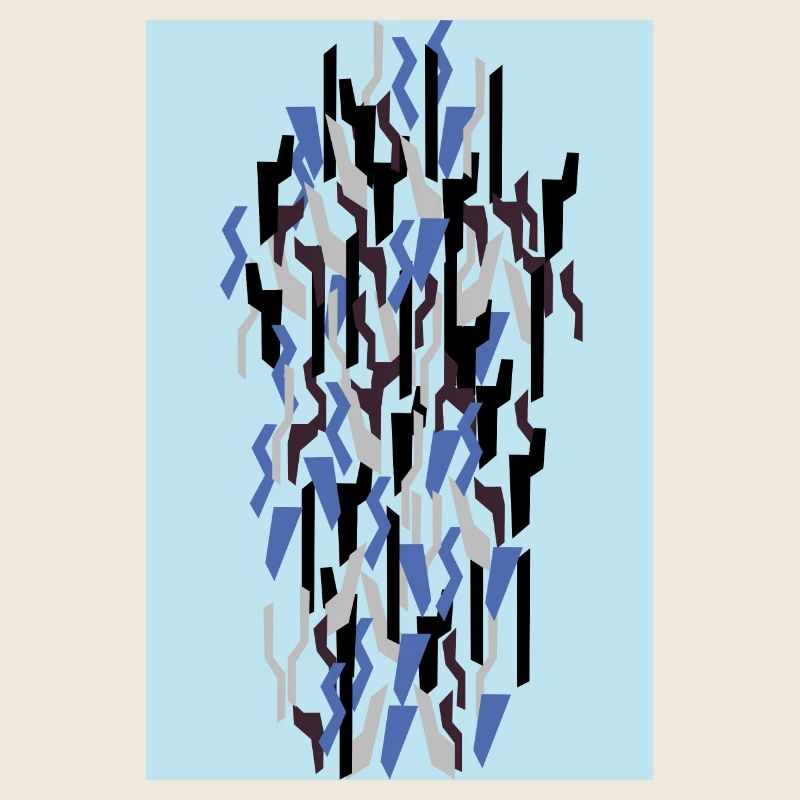 Camouflage Kunst Hellblau Gaming