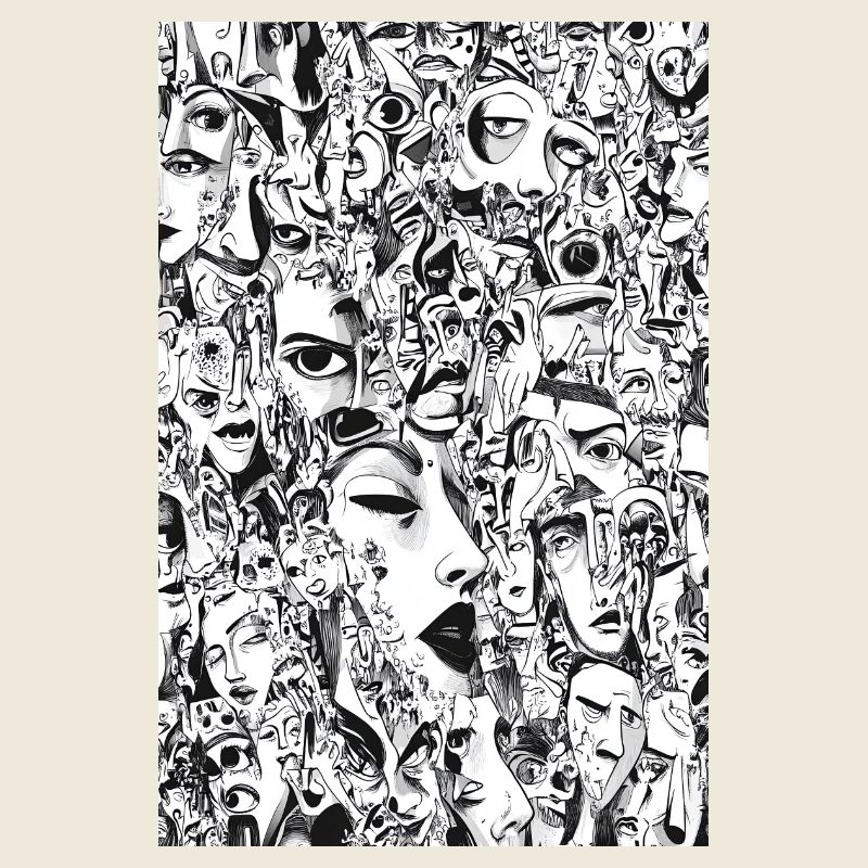 Masken-Mosaik: Gesichtskarussell