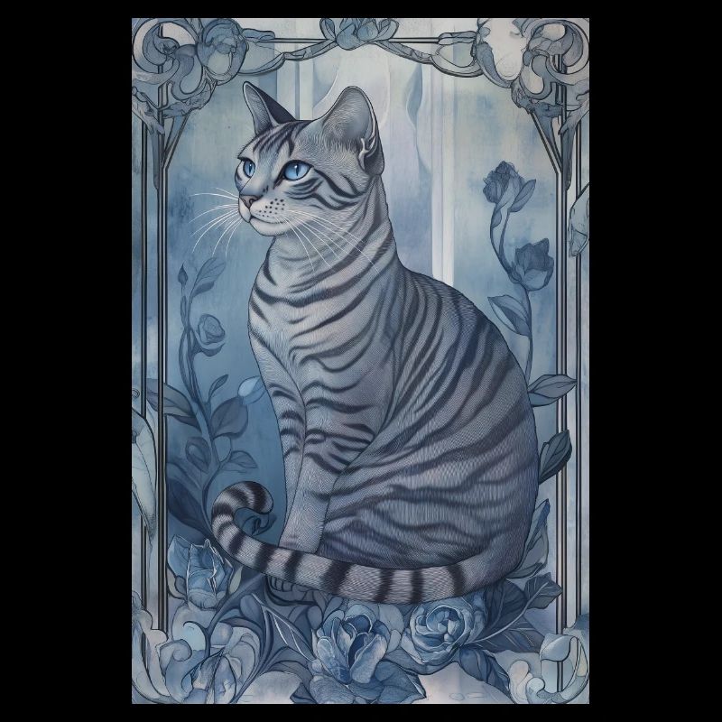 jayfeather häherfeder schöne getigerte Katze grau