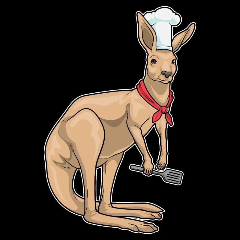 Kangourou Cuisinier Spatule Cuisson