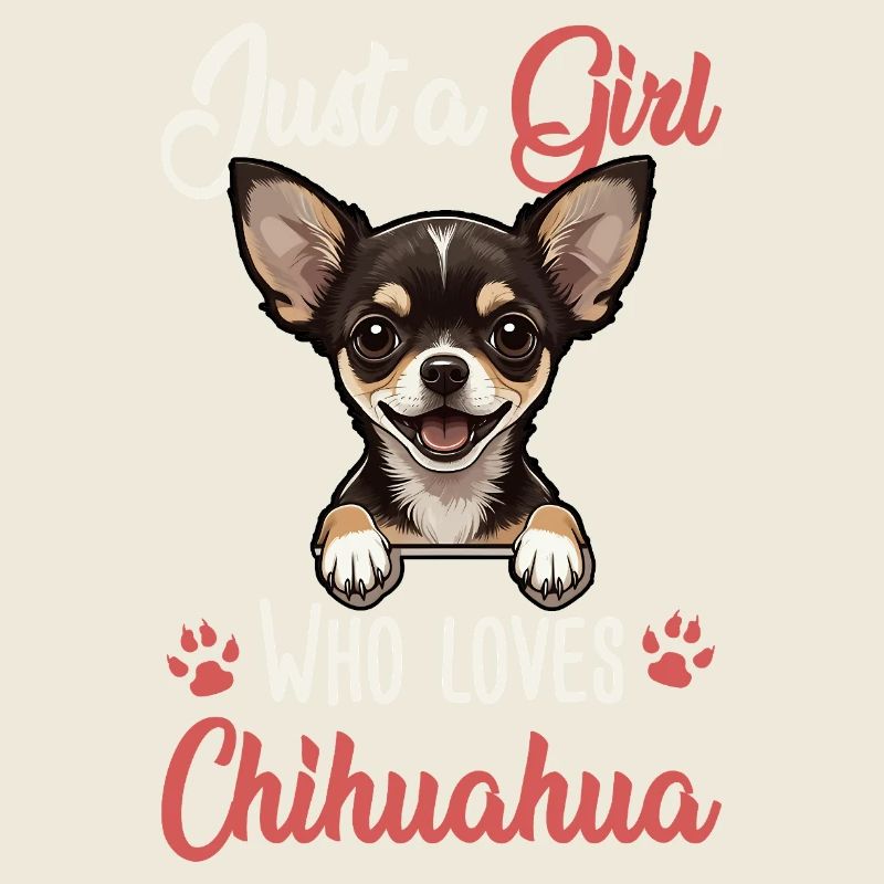 Nur ein Mädchen, das Chihuahuas liebt