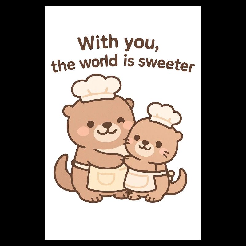 Mit dir wird die Welt süßer – Süßer Kawaii Otter