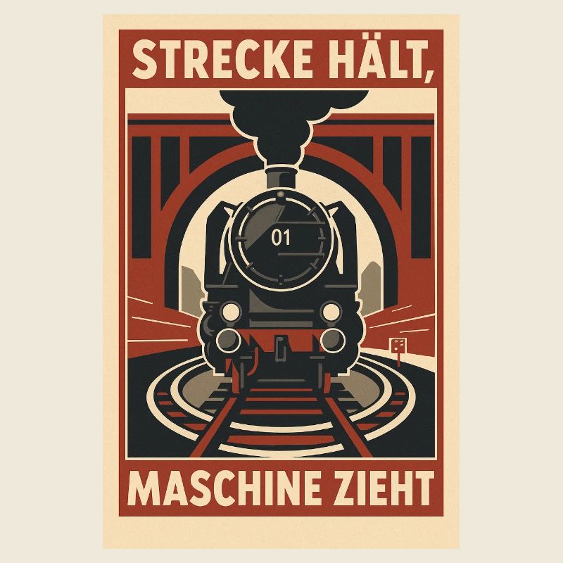 Railway Track Holds Machine Pulls