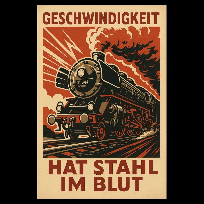 Eisenbahn Dampflok Geschwindigkeit Stahl im Blut