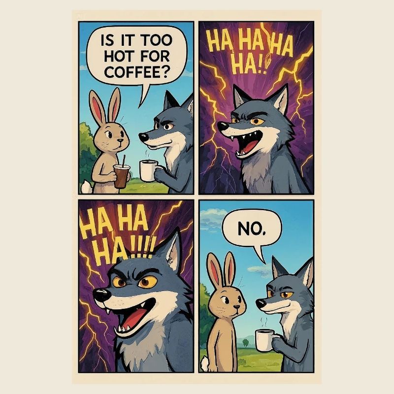 Too Hot Coffee Witz-Comic – lustiges Geschenk