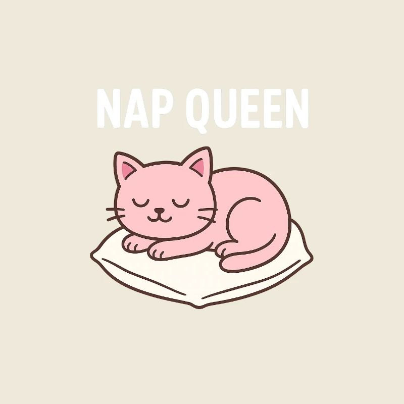 Conception mignonne de chat endormi