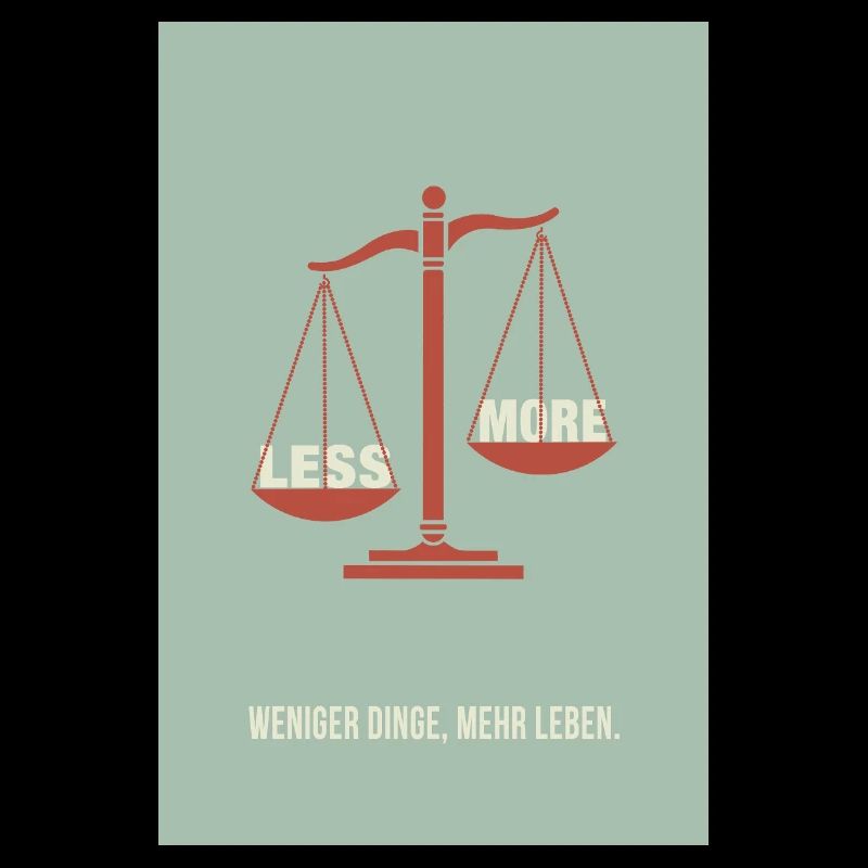 Moins, c’est plus - Conception d’affiche d’équilibre