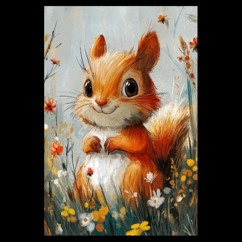 Illustration eines Eichhörnchens