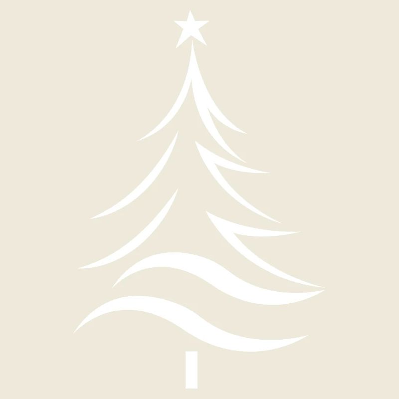 Weihnachtsbaum Silhouette Stil