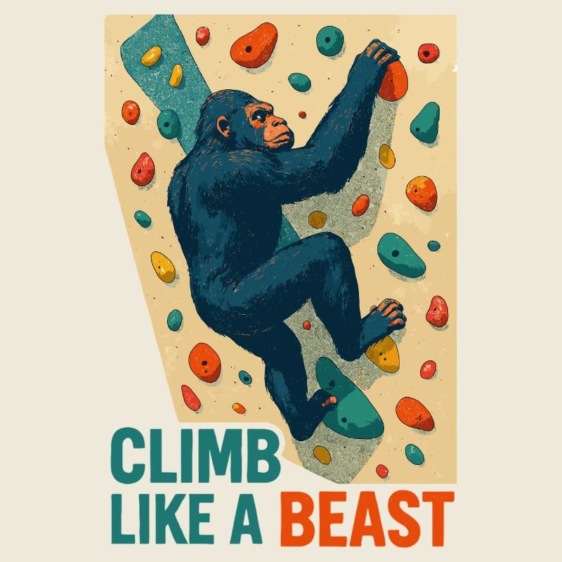 Bouldering Gorilla Climbing Beast Monkey Gift